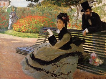  Garten Galerie - The Strand aka Camille Monet auf einer Gartenbank Claude Monet